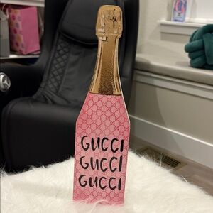 New Gucci Luxury Champagne Bottle Home Fashion decor Wood